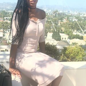 Fashionnova button knit midi dress